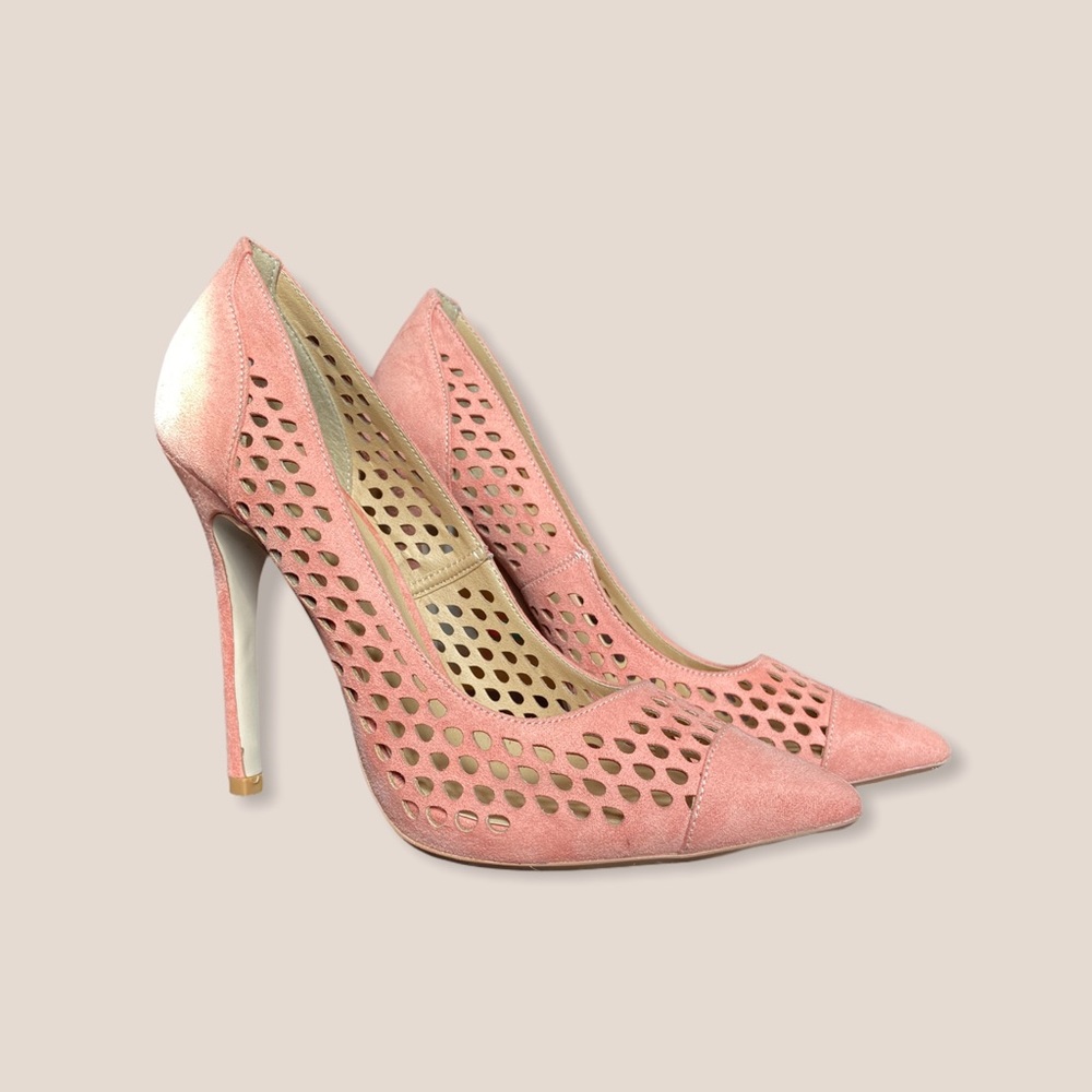 Salmon ASOS Eyelet Cutout Easter/Spring Pumps